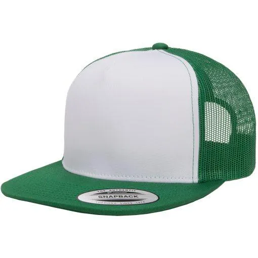 Yupoong 6006 Flat Billed Trucker Hat