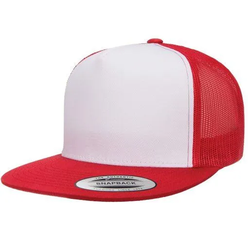 Yupoong 6006 Flat Billed Trucker Hat