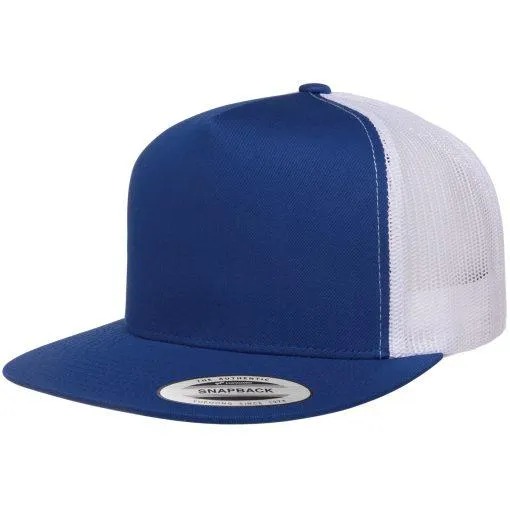 Yupoong 6006 Flat Billed Trucker Hat