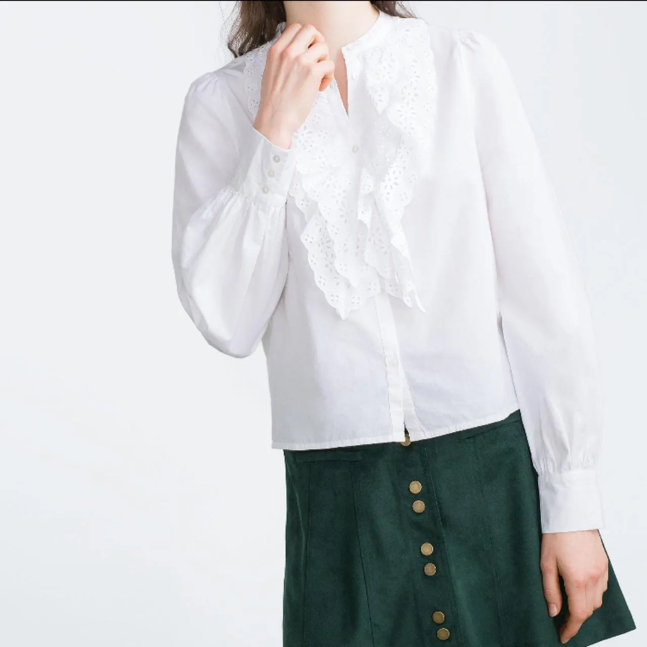 ZARA  |Cotton Shirts & Blouses