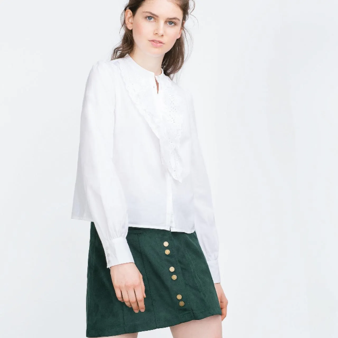 ZARA  |Cotton Shirts & Blouses