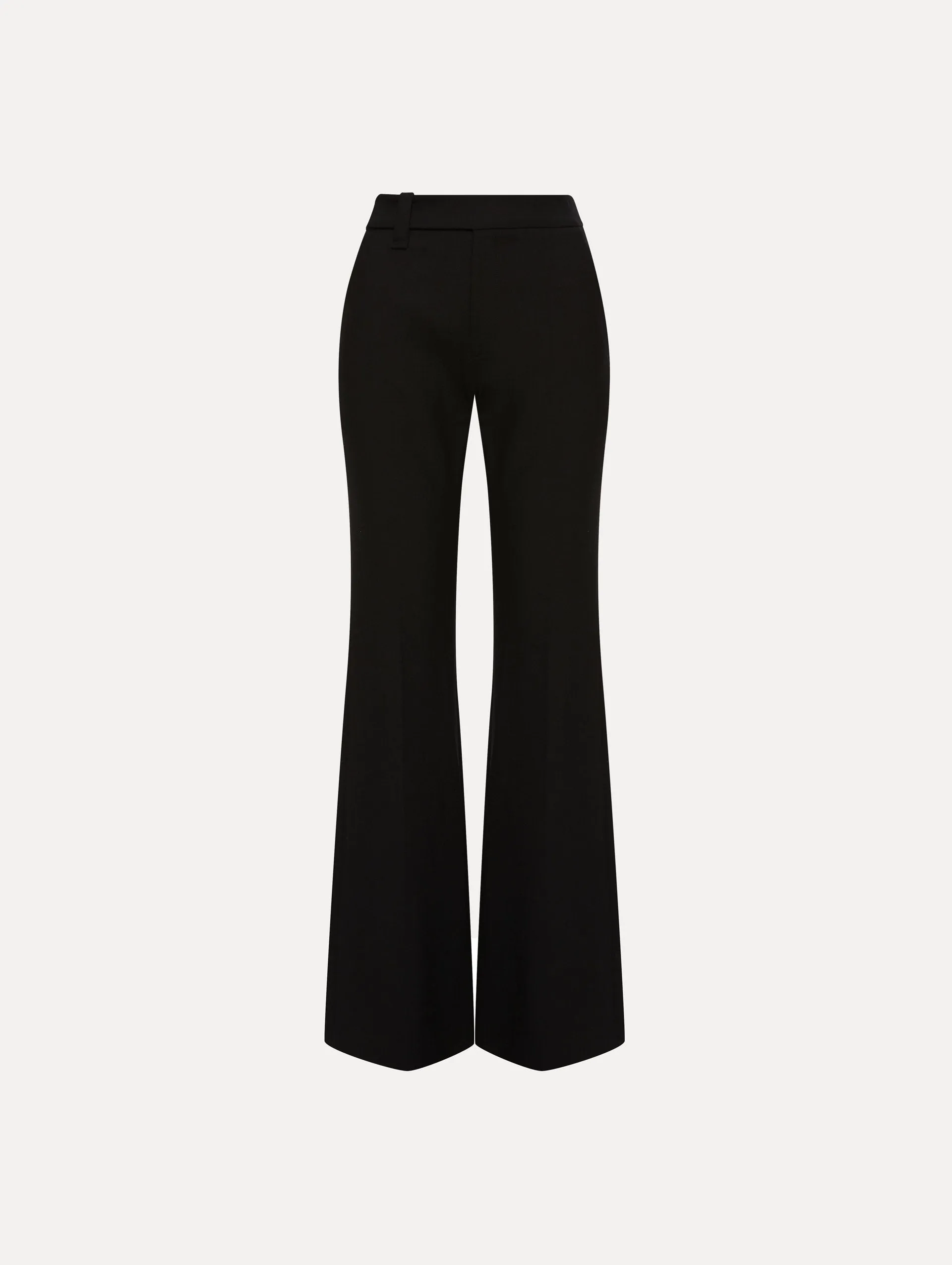 Zip Front Flare Leg Pant